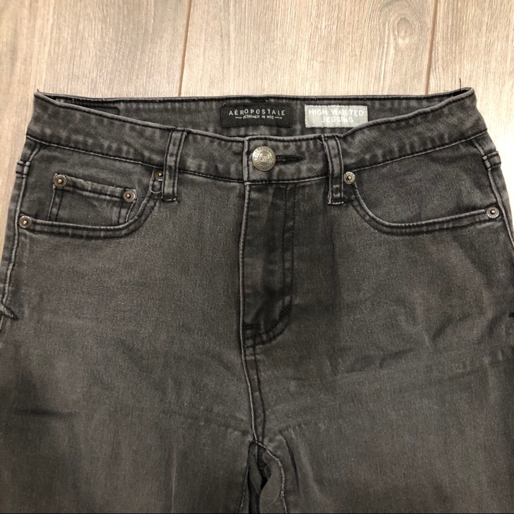 Aeropostale High Waisted Black Skinny Jeggings